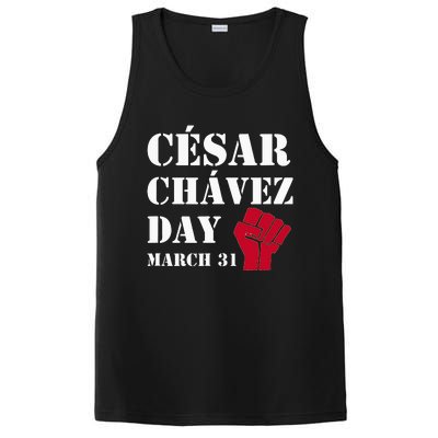 Cesar Chavez Day March 31 funny president PosiCharge Competitor Tank