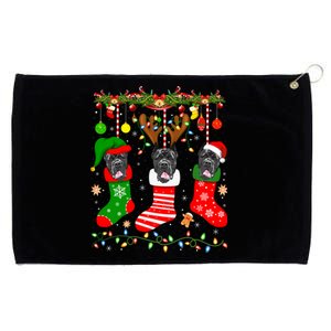 Cane Corso Dog In Christmas Socks Lights Xmas Gift Grommeted Golf Towel