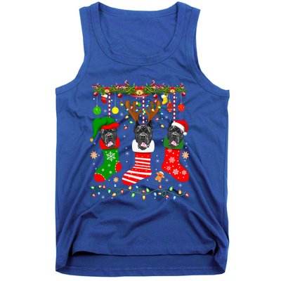 Cane Corso Dog In Christmas Socks Lights Xmas Gift Tank Top