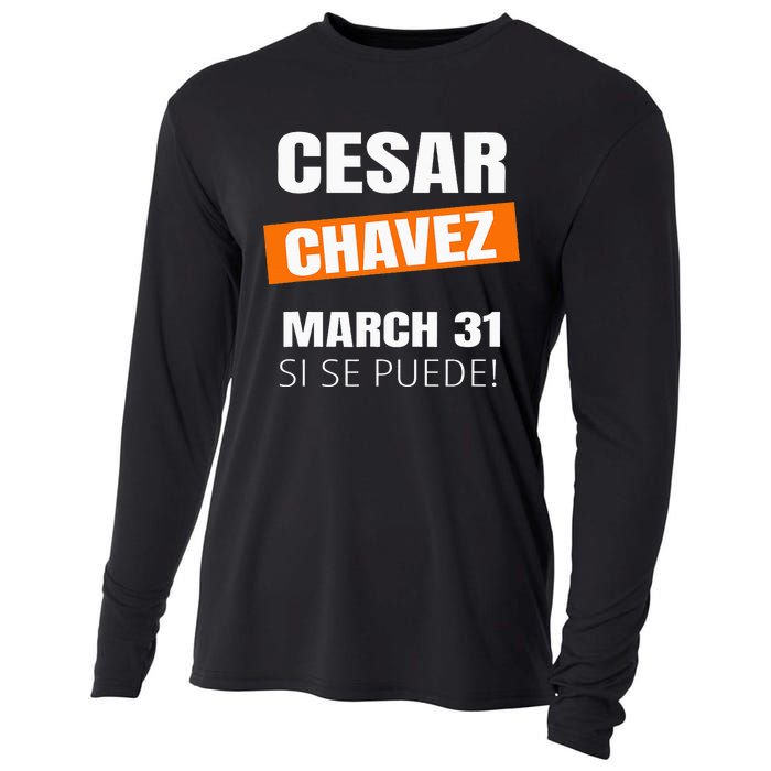 Cesar Chavez Day Si Se Puede March Holiday Gift Mexico Cooling Performance Long Sleeve Crew