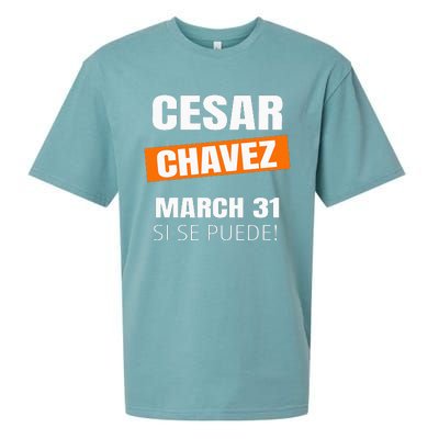 Cesar Chavez Day Si Se Puede March Holiday Gift Mexico Sueded Cloud Jersey T-Shirt