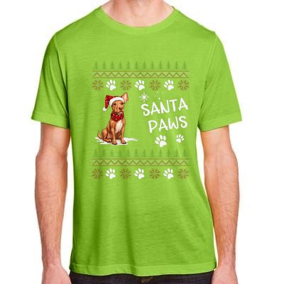 Cute Cirneco DellEtna Dog Ugly Christmas Santa Paws Adult ChromaSoft Performance T-Shirt