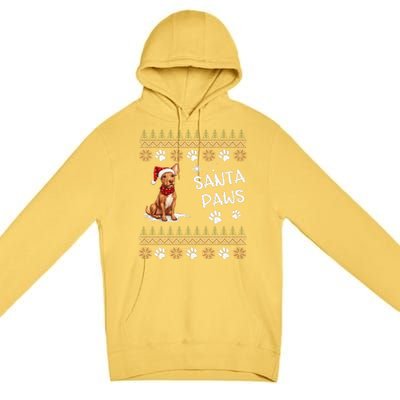 Cute Cirneco DellEtna Dog Ugly Christmas Santa Paws Premium Pullover Hoodie