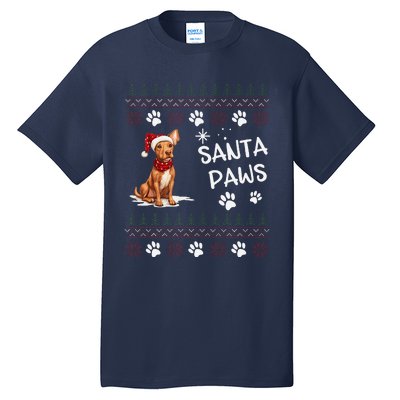 Cute Cirneco DellEtna Dog Ugly Christmas Santa Paws Tall T-Shirt