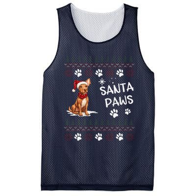 Cute Cirneco DellEtna Dog Ugly Christmas Santa Paws Mesh Reversible Basketball Jersey Tank