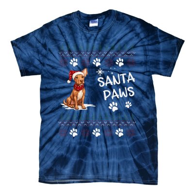 Cute Cirneco DellEtna Dog Ugly Christmas Santa Paws Tie-Dye T-Shirt