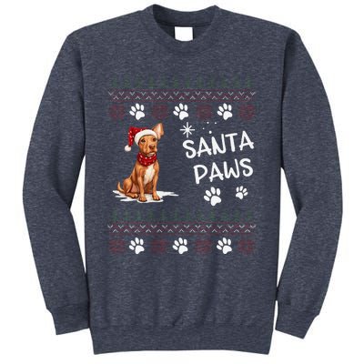 Cute Cirneco DellEtna Dog Ugly Christmas Santa Paws Sweatshirt