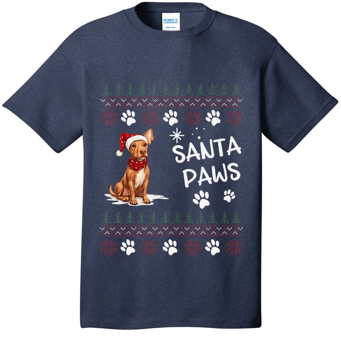 Cute Cirneco DellEtna Dog Ugly Christmas Santa Paws T-Shirt