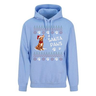 Cute Cirneco DellEtna Dog Ugly Christmas Santa Paws Unisex Surf Hoodie