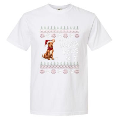 Cute Cirneco DellEtna Dog Ugly Christmas Santa Paws Garment-Dyed Heavyweight T-Shirt