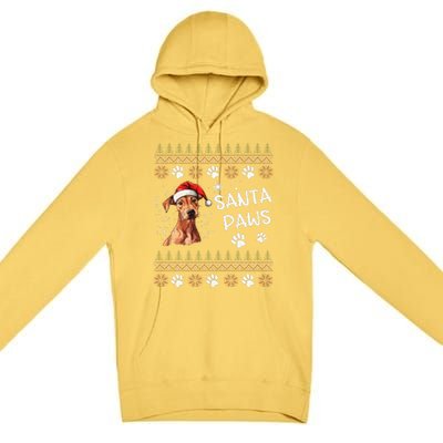 Cute Cirneco DellEtna Dog Ugly Christmas Santa Paws Premium Pullover Hoodie