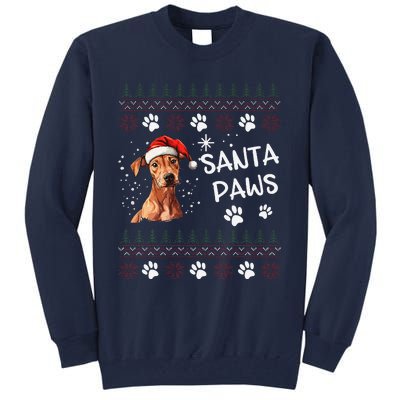 Cute Cirneco DellEtna Dog Ugly Christmas Santa Paws Tall Sweatshirt