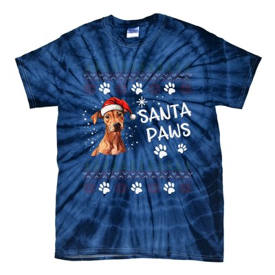 Cute Cirneco DellEtna Dog Ugly Christmas Santa Paws Tie-Dye T-Shirt