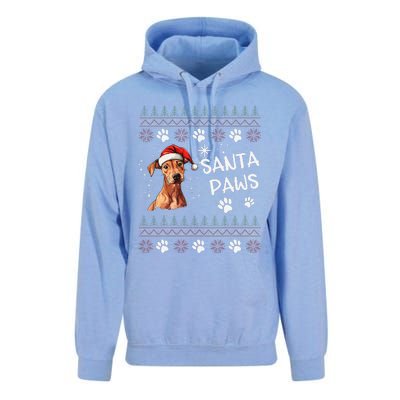 Cute Cirneco DellEtna Dog Ugly Christmas Santa Paws Unisex Surf Hoodie