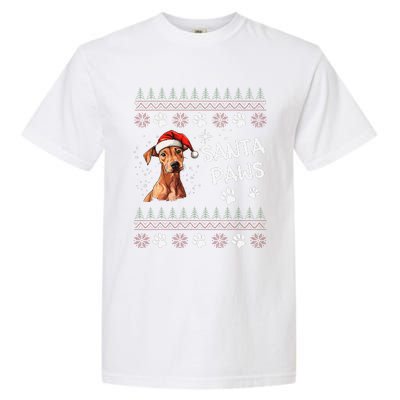 Cute Cirneco DellEtna Dog Ugly Christmas Santa Paws Garment-Dyed Heavyweight T-Shirt