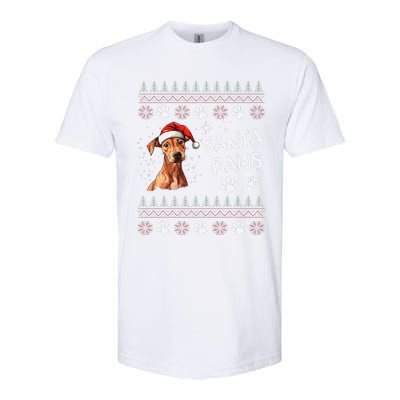 Cute Cirneco DellEtna Dog Ugly Christmas Santa Paws Softstyle CVC T-Shirt