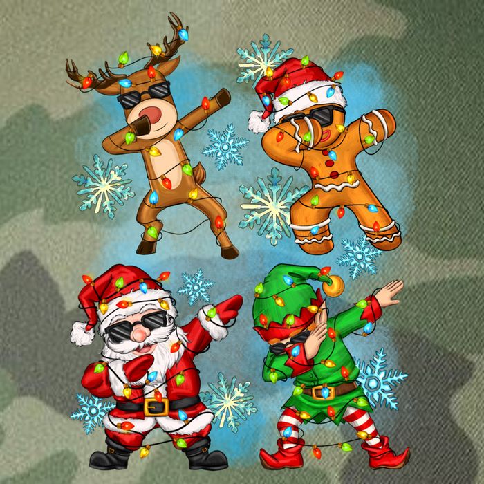 Cool Cute Dabbing Elf Santa Reindeer Gingerbread Legacy Tie Dye Trucker Hat