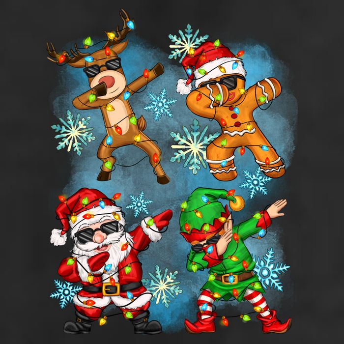 Cool Cute Dabbing Elf Santa Reindeer Gingerbread Adult Drive Performance Visor