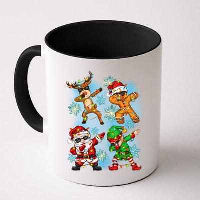 Cool Cute Dabbing Elf Santa Reindeer Gingerbread Mug