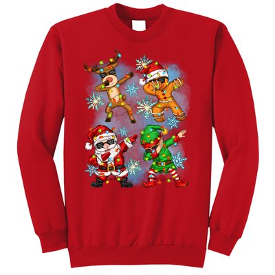 Cool Cute Dabbing Elf Santa Reindeer Gingerbread Sweatshirt