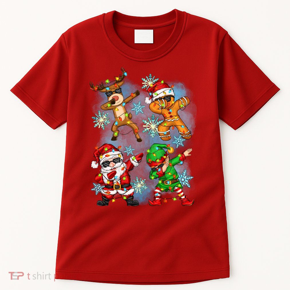 Cool Cute Dabbing Elf Santa Reindeer Gingerbread Tall T-Shirt