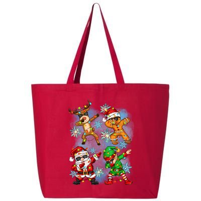 Cool Cute Dabbing Elf Santa Reindeer Gingerbread 25L Jumbo Tote