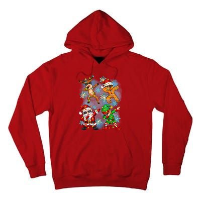 Cool Cute Dabbing Elf Santa Reindeer Gingerbread Tall Hoodie