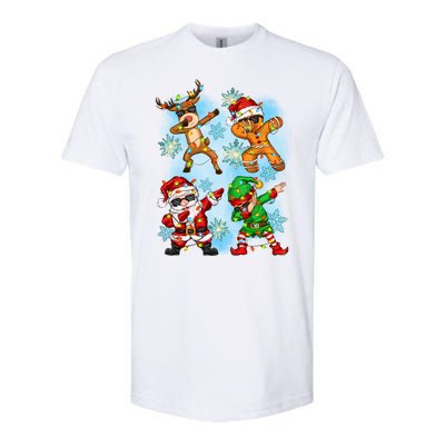 Cool Cute Dabbing Elf Santa Reindeer Gingerbread Softstyle® CVC T-Shirt