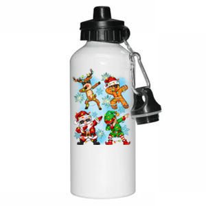 Cool Cute Dabbing Elf Santa Reindeer Gingerbread Aluminum Water Bottle