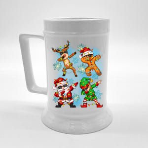 Cool Cute Dabbing Elf Santa Reindeer Gingerbread Beer Stein