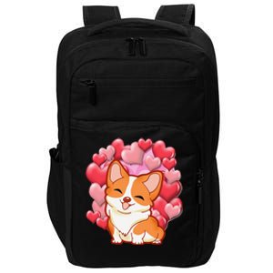 Cute Corgi Dog Valentines Day Love Heart Gift Impact Tech Backpack