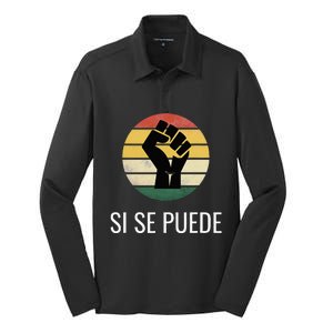 Cesar Chavez Day Si Se Puede March Holiday Mexico Silk Touch Performance Long Sleeve Polo