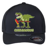 Curlsaurus Curler Dinosaur Sport Flexfit Unipanel Trucker Cap