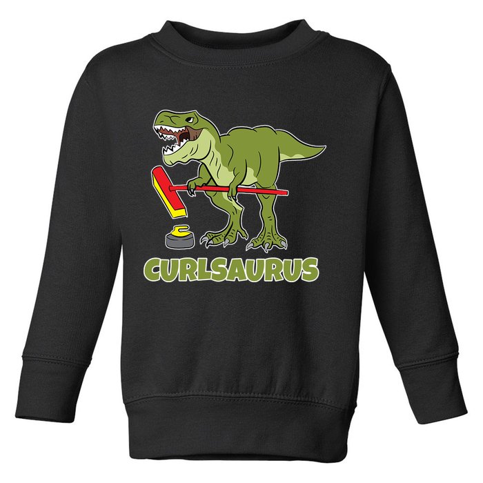 Curlsaurus Curler Dinosaur Sport Toddler Sweatshirt