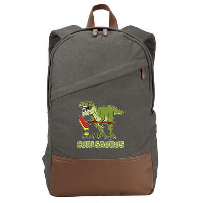 Curlsaurus Curler Dinosaur Sport Cotton Canvas Backpack