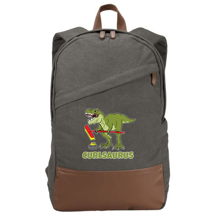Curlsaurus Curler Dinosaur Sport Cotton Canvas Backpack