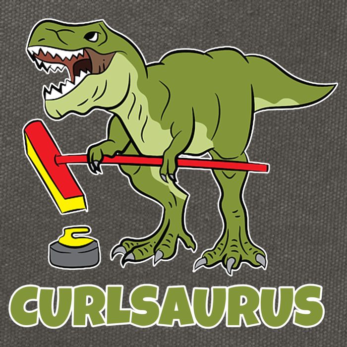 Curlsaurus Curler Dinosaur Sport Cotton Canvas Backpack