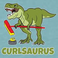 Curlsaurus Curler Dinosaur Sport Sueded Cloud Jersey T-Shirt