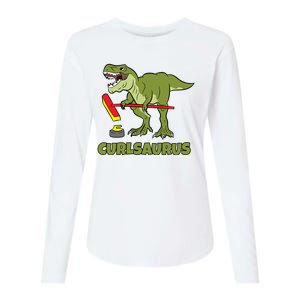 Curlsaurus Curler Dinosaur Sport Womens Cotton Relaxed Long Sleeve T-Shirt