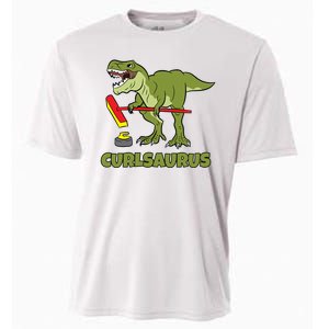 Curlsaurus Curler Dinosaur Sport Cooling Performance Crew T-Shirt