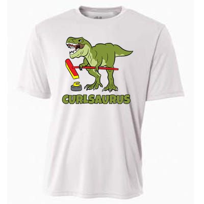 Curlsaurus Curler Dinosaur Sport Cooling Performance Crew T-Shirt