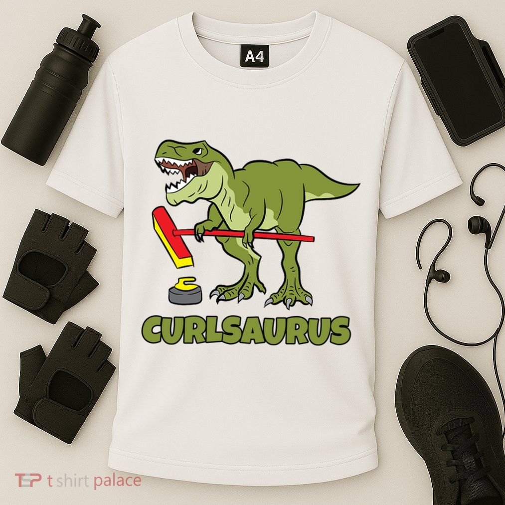 Curlsaurus Curler Dinosaur Sport Performance Shirt