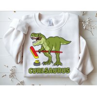 Curlsaurus Curler Dinosaur Sport Sweatshirt
