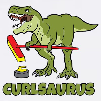 Curlsaurus Curler Dinosaur Sport T-Shirt
