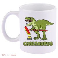 Curlsaurus Curler Dinosaur Sport 11oz C Handle Ceramic Mug