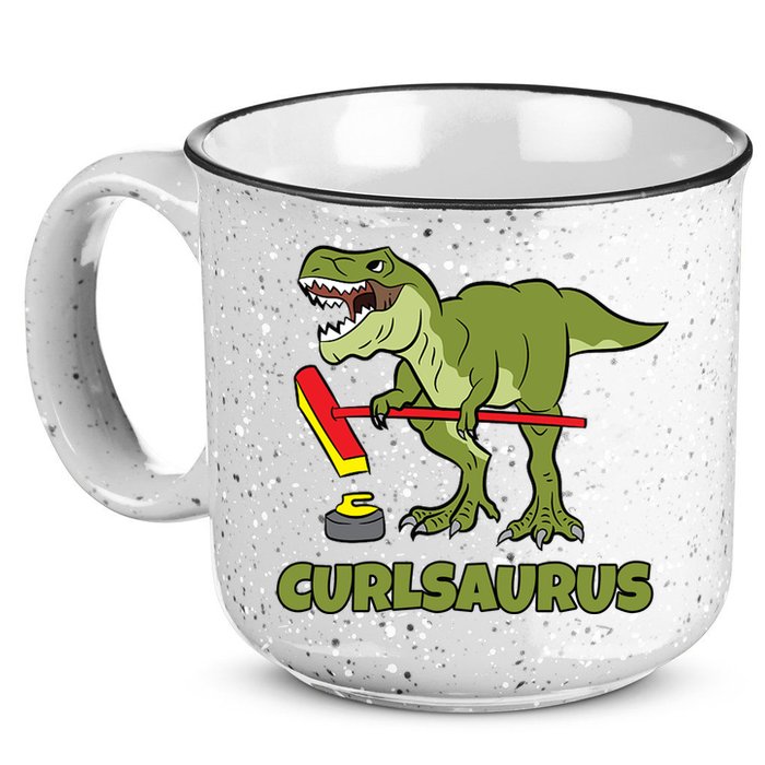 Curlsaurus Curler Dinosaur Sport 15oz Campfire Ceramic Mug