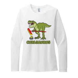 Curlsaurus Curler Dinosaur Sport Womens CVC Long Sleeve Shirt