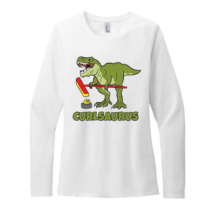 Curlsaurus Curler Dinosaur Sport Womens CVC Long Sleeve Shirt