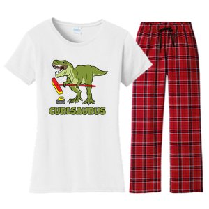 Curlsaurus Curler Dinosaur Sport Women's Flannel Pajama Set