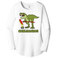 Curlsaurus Curler Dinosaur Sport Women's Perfect Tri Tunic Long Sleeve Shirt